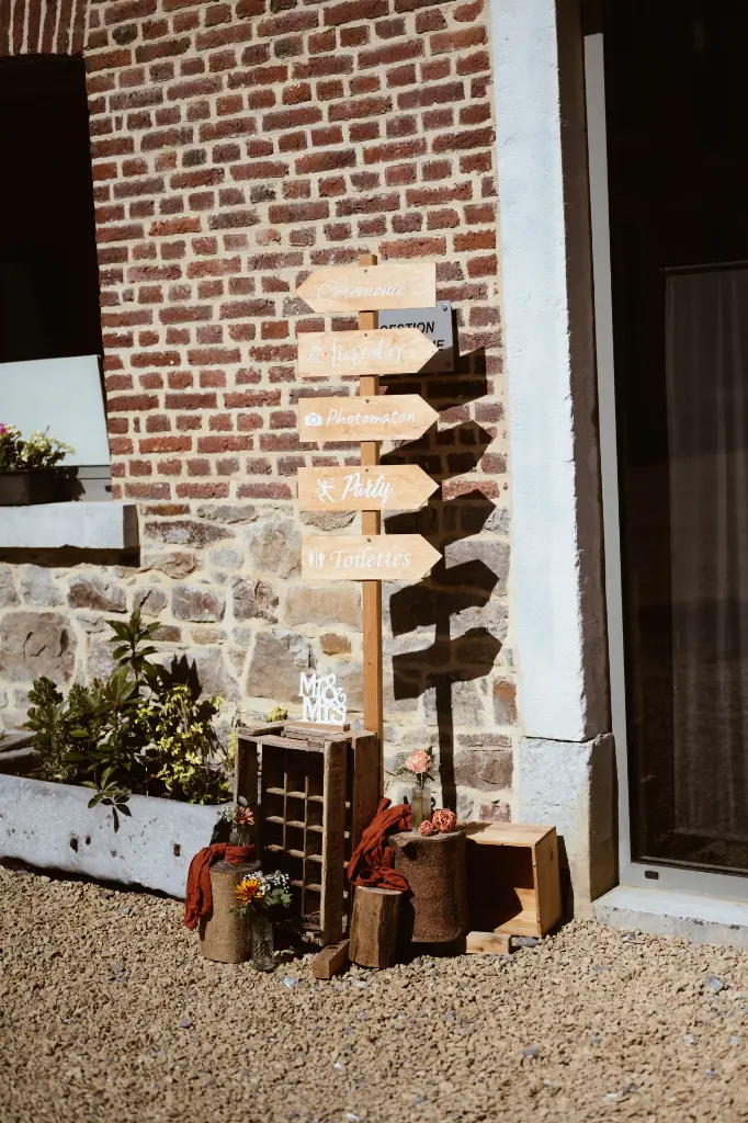 Fléchage personnalisé totem en bois.webp