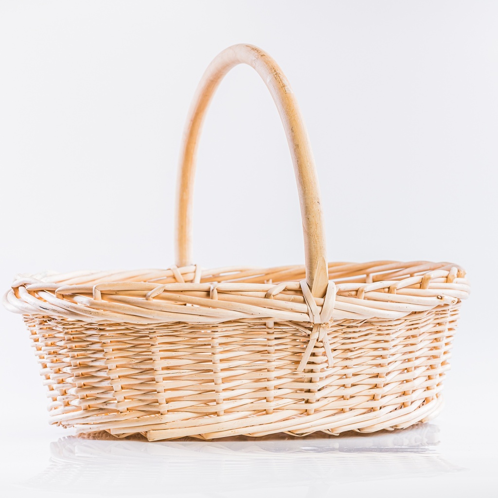 Location Panier en osier oval avec anse