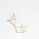 Location Boite en verre et métal doré