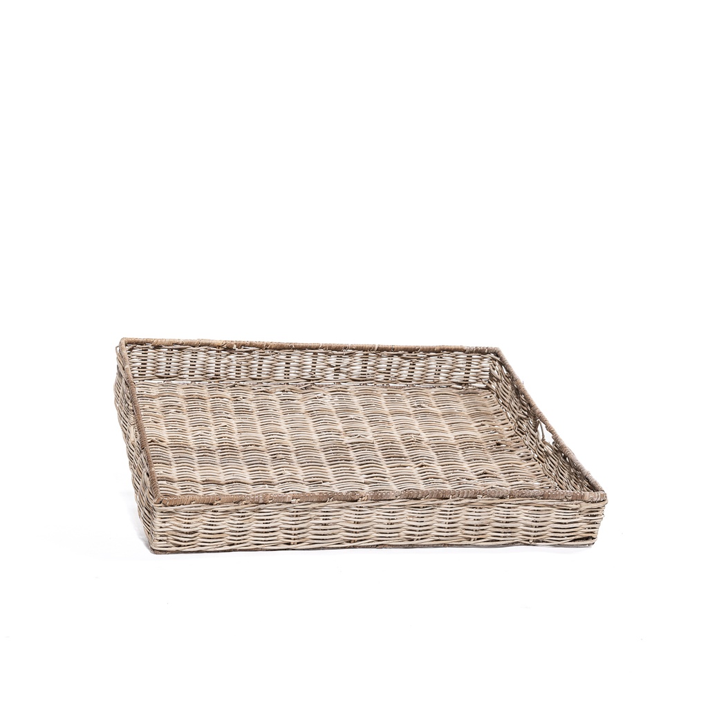 Location Grand panier plateau en rotin