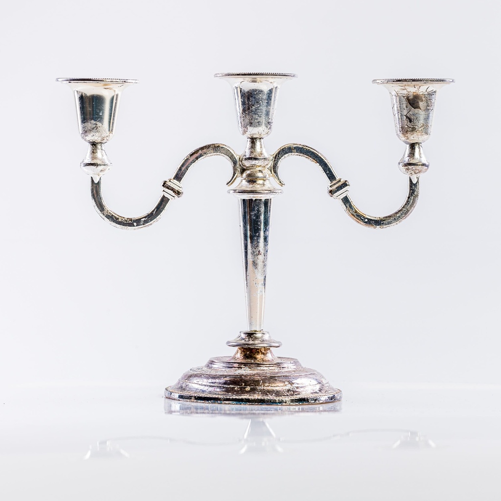 Location Candélabre métal 3 chandelles