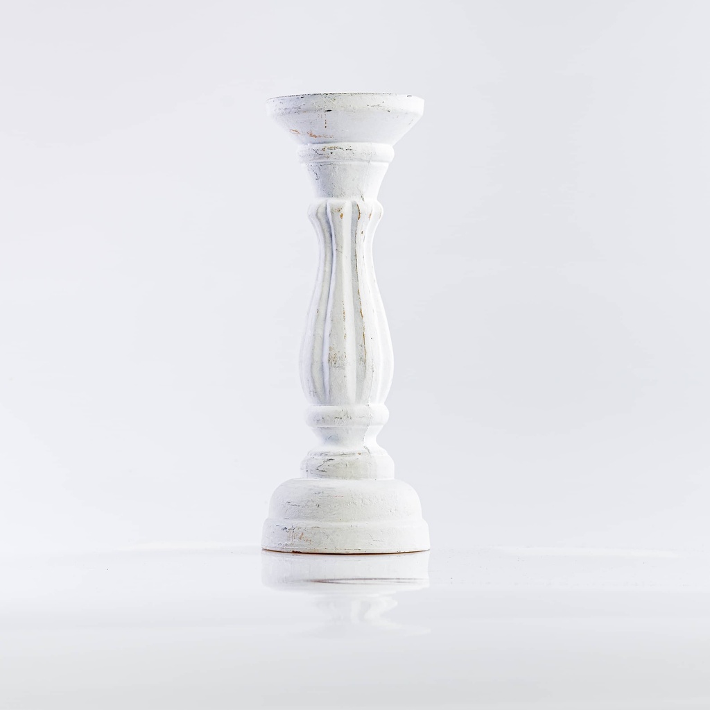 Location Bougeoir en bois blanc