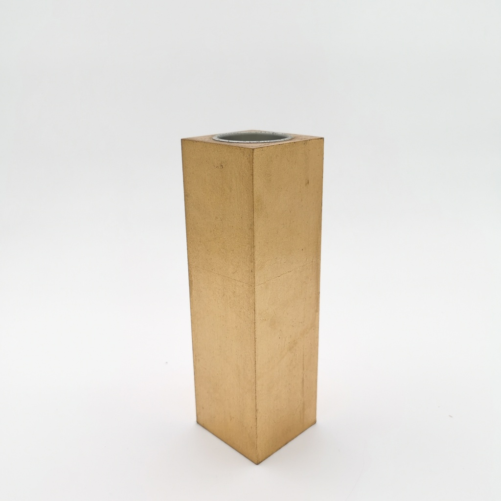 Location Support à bougie carré haut doré L