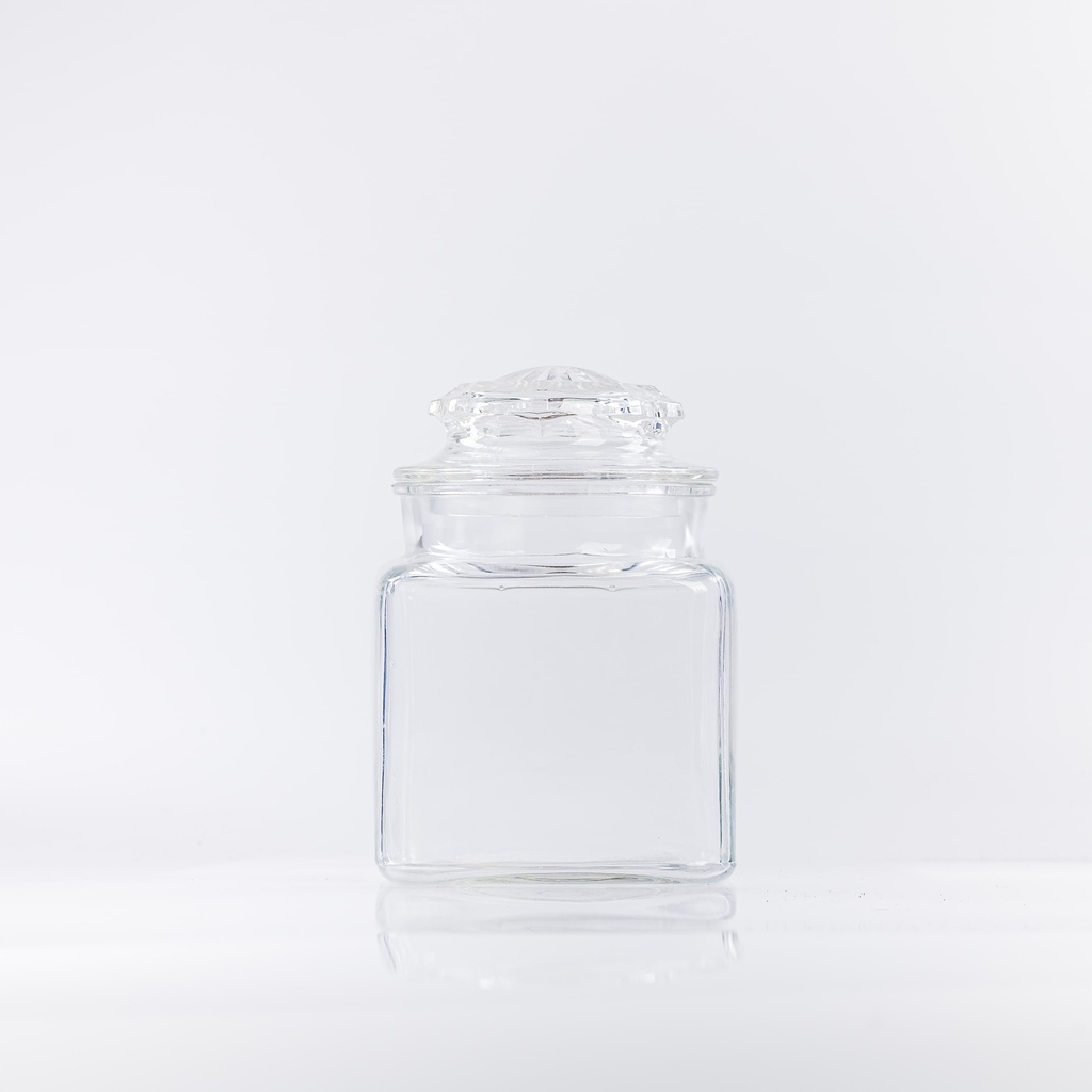 Location Bonbonnière carrée avec couvercle bizeauté XL