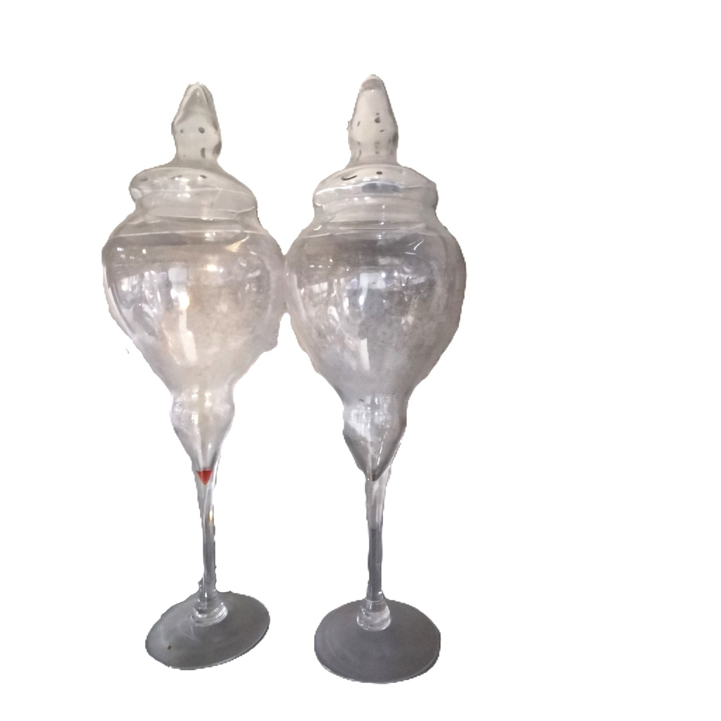 Location Très grande bonbonnière arrondie sur pied avec couvercle