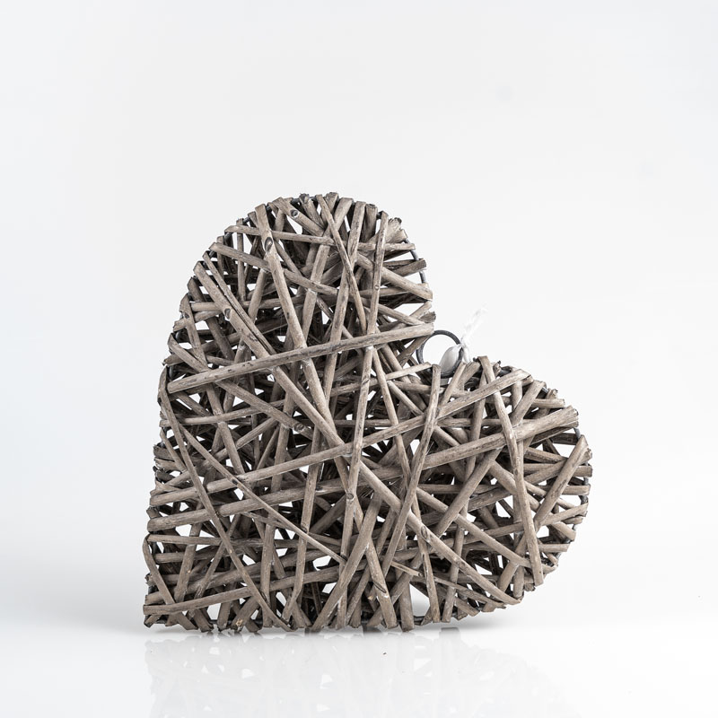 Location Grand coeur rotin gris