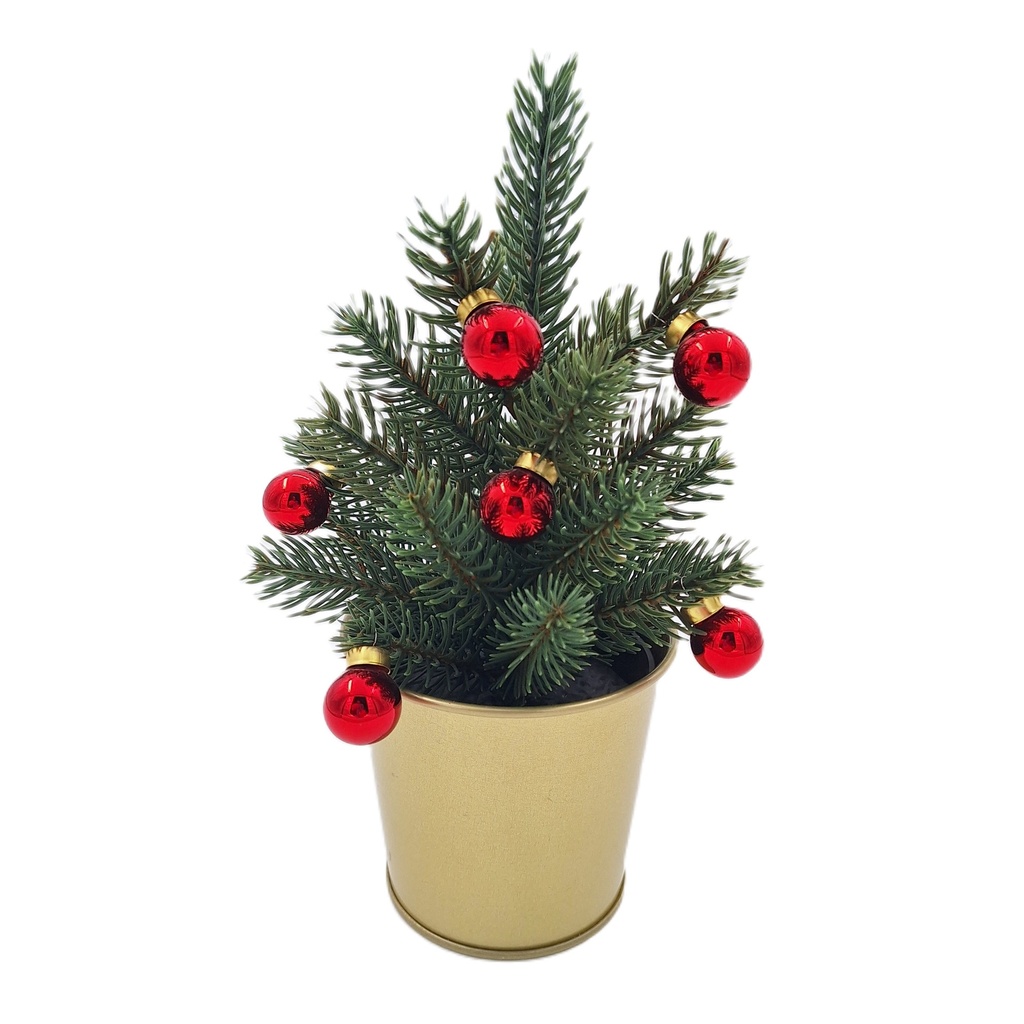 Location Petit sapin de table décoré