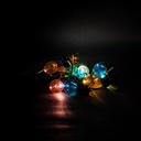 Location Guirlande 12 ampoules guinguette colorée sur prise