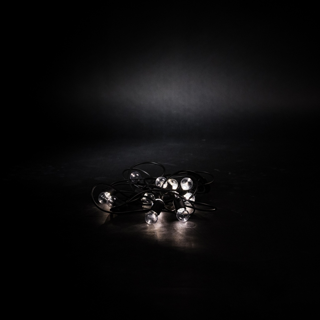 Location Guirlande 12 ampoules guinguette mini sur piles