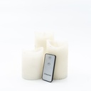 Location Lot de 3 bougies led blanches