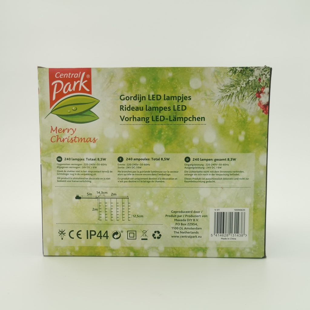 Location Rideau de lampes Led sur prise - 240 lampes - blanc chaud - 2m