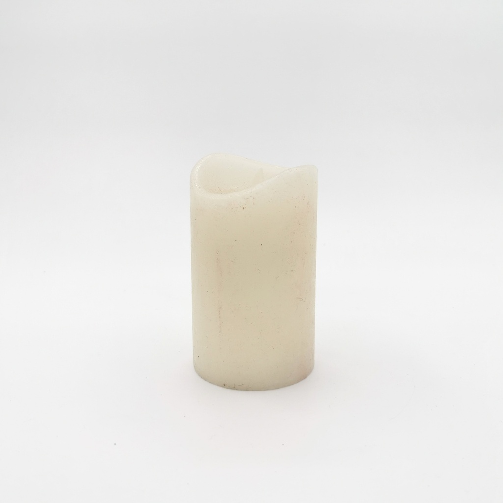 Location Bougie bloc led blanche fausse flamme scintillante - taille M