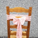 Location Noeud de chaise dentelle rose