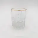 Location Verre à motifs gravés et bord doré