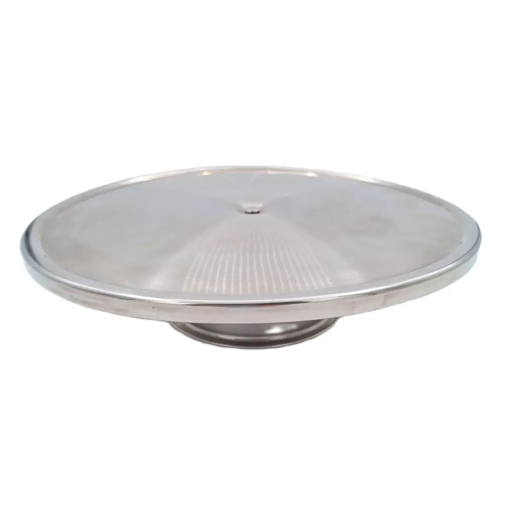 Location Plat à gateau en métal argenté