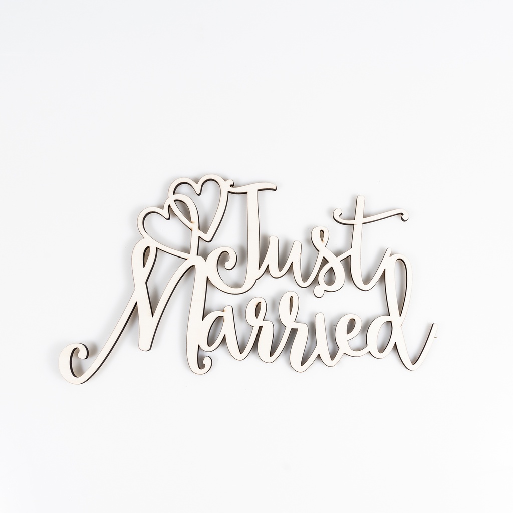 Location Just Married en bois décoratif