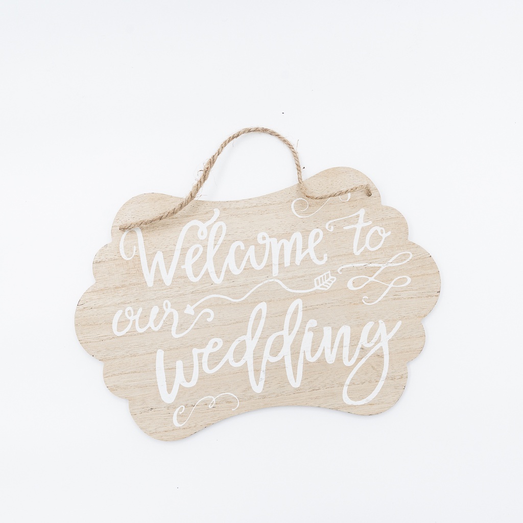 Location Panneau à suspendre "Welcome to our wedding"