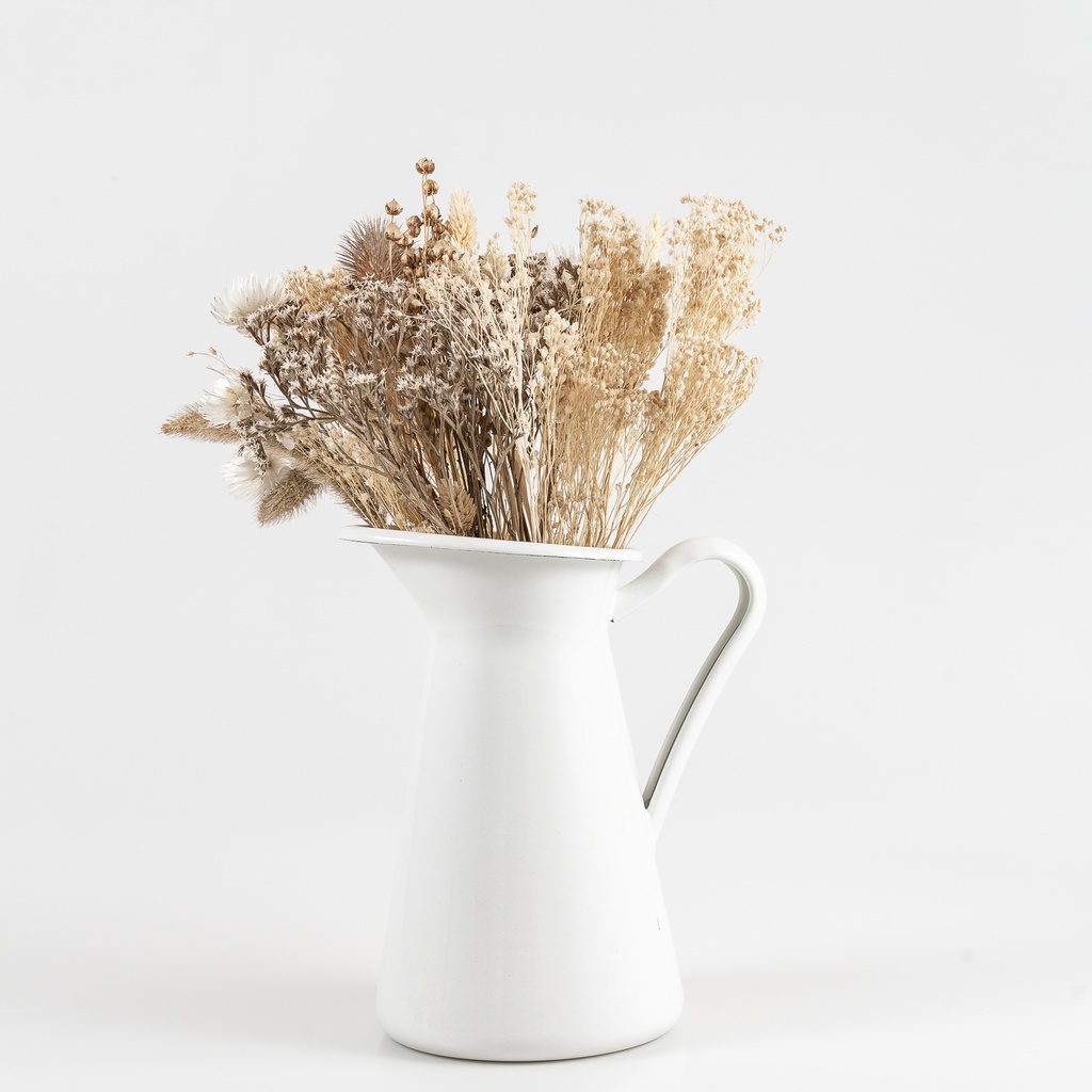 Location Cruche à lait en zinc blanche M