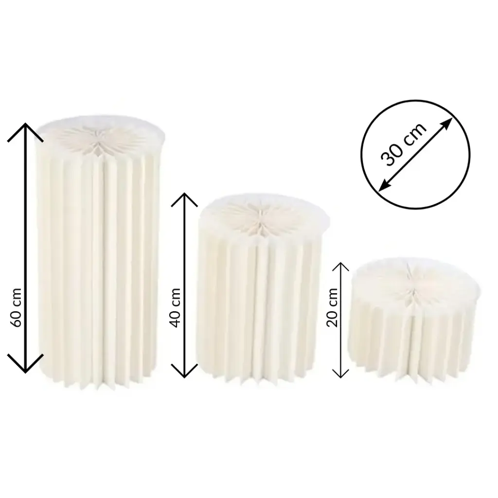 Location Trio de colonnes en carton (20-40-60cm)