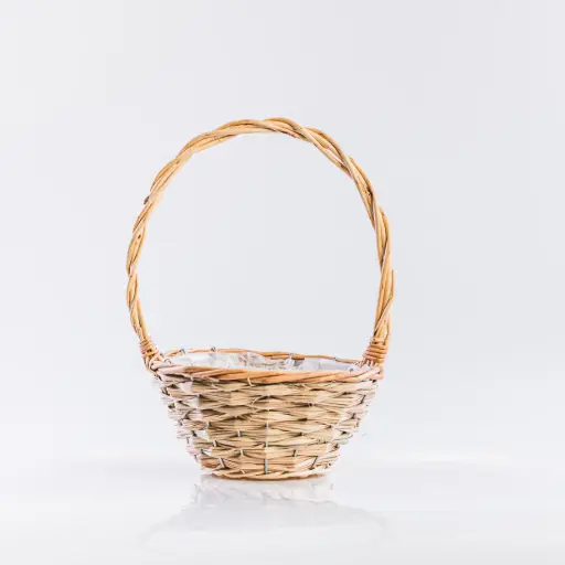 [A017] Location Panier en osier intérieur plastifié avec arceau