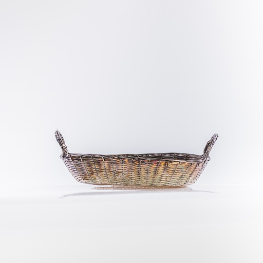 [A018] Location Panier en métal argenté