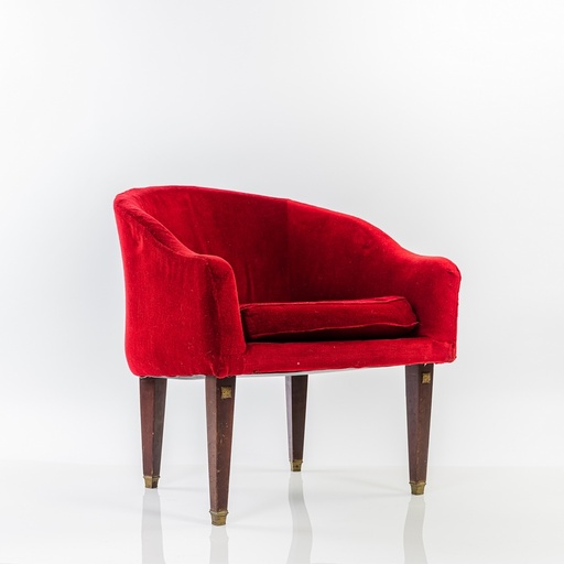 [A034] Location Duo de fauteuils en velours rouge