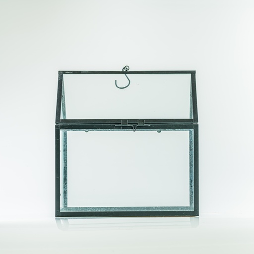 [A049] Location Petite serre en métal noir et verre