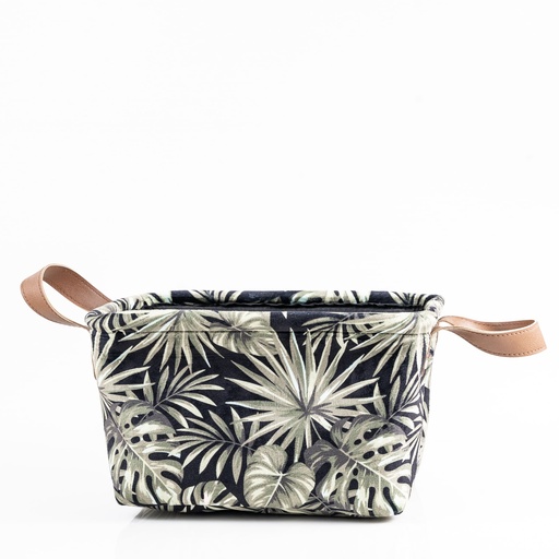 [A090] Location Panier velours noir tropical