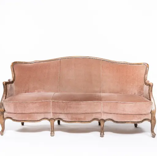 [A125] Location Canapé 3 places vintage en velours