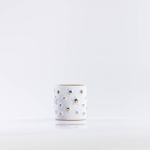 [B019] Location Photophore blanc et doré motifs étoiles