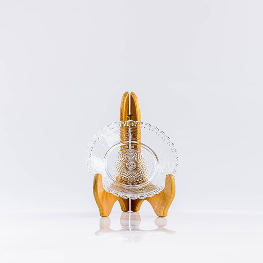 [B034] Location Assiette à bougie en verre biseauté