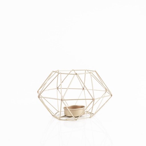 [B083] Location Bougeoir géométrique doré bas