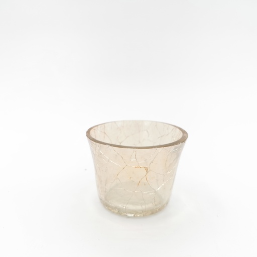 [B135] Location Photophore doré verre brisé dessus évasé