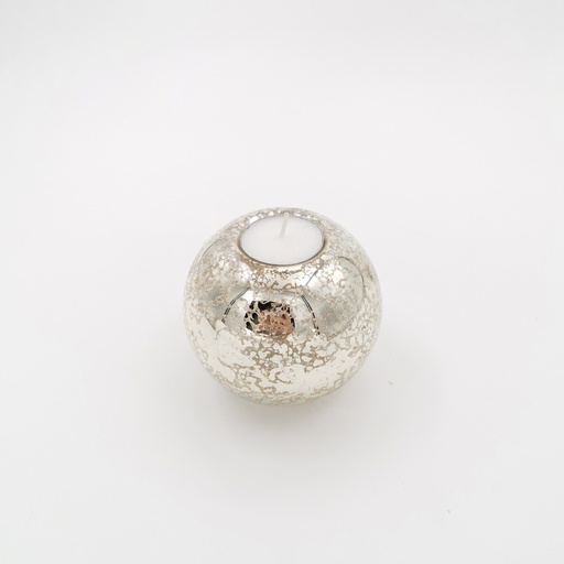 [B148] Location Support à bougie sphère brillant craquelé