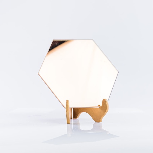 [D064] Location Miroir hexagonal rose gold