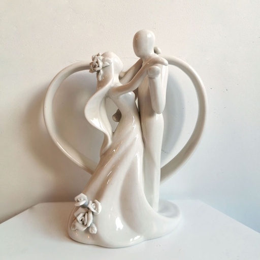 [D110] Location Couple et coeur en porcelaine