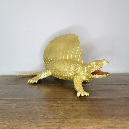 [D122] Location Dinosaure en plastique doré