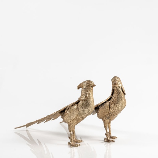 [D144] Location Couple de faisans en bronze