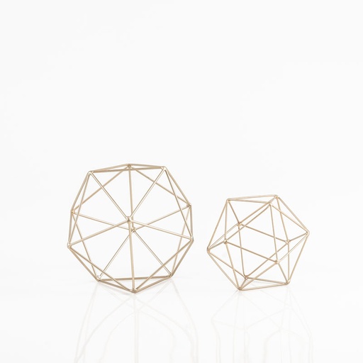 [D187] Location Duo himmelis géométriques dorés