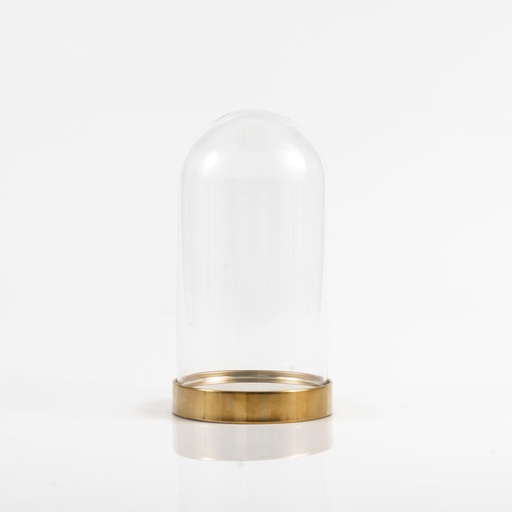 [D192] Location Cloche en verre support doré