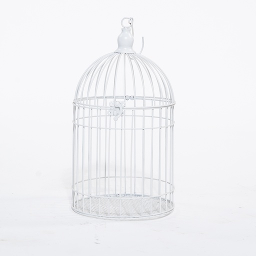 [D250] Location Cage à oiseaux blanche