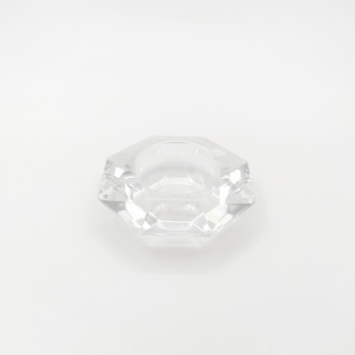 [D273] Location Cendrier en verre octogonal vintage