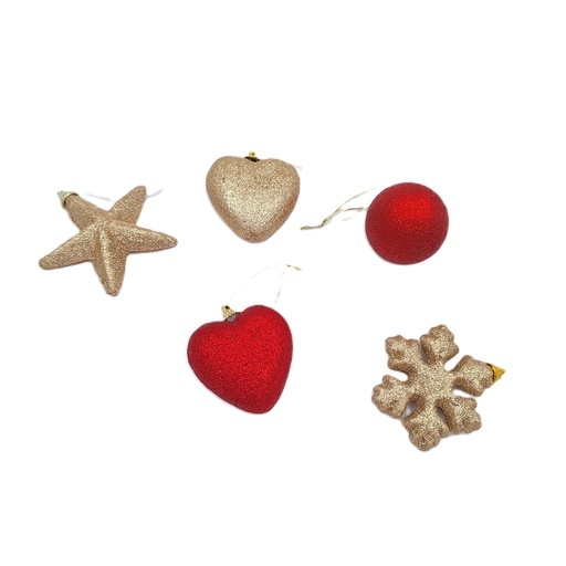 [D331] Location Lot de boules de Noël pailletées