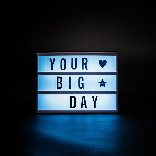 [L001] Location Light box avec lettres, chiffres, symboles