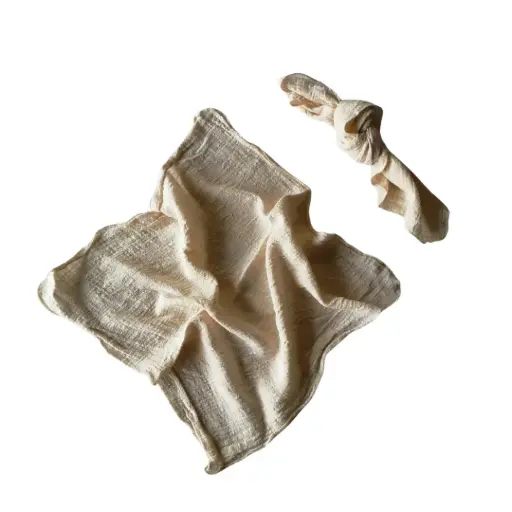 [N005] Location Serviette en coton crème