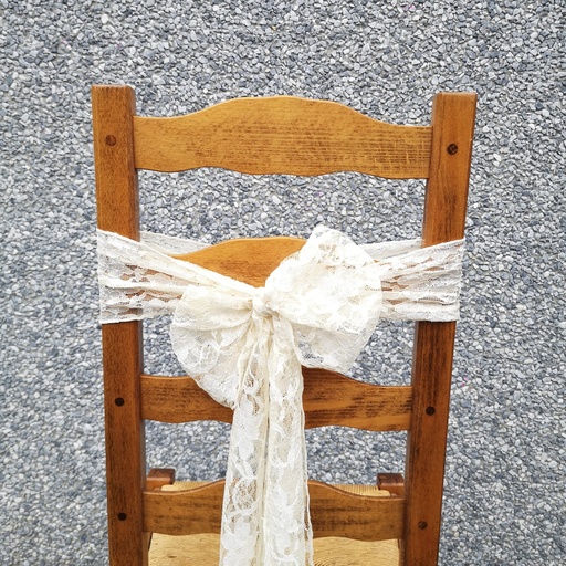 [N024] Location Noeud de chaise dentelle ivoire